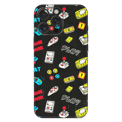 Apple iPhone Skins (All Models) - Gaming Doodles - 3D Embossed Finish (L-224) iPhone 16 Pro Max