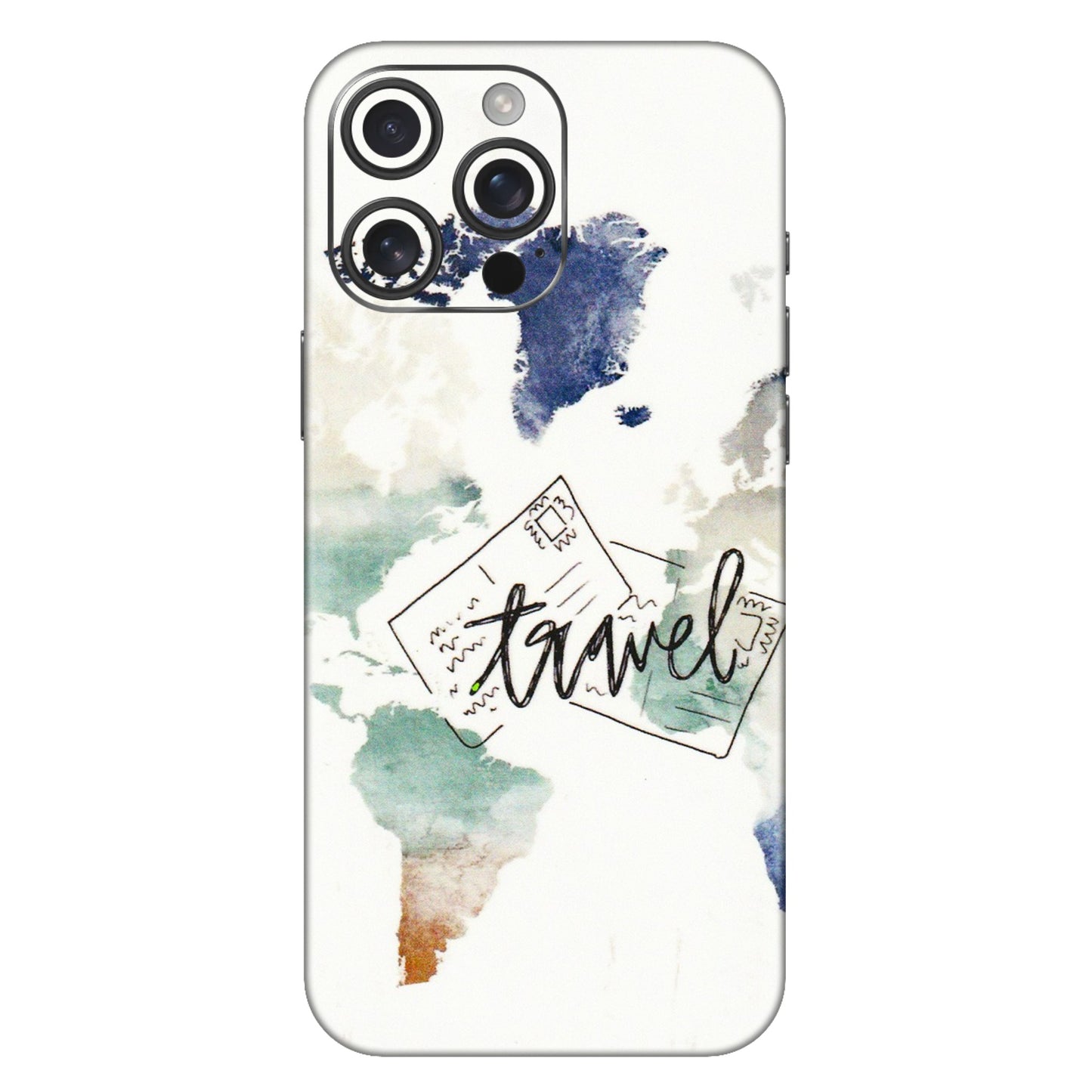 Apple iPhone Skins (All Models) - Travel The World - 3D Embossed Finish (L-232) iPhone 16 Pro Max