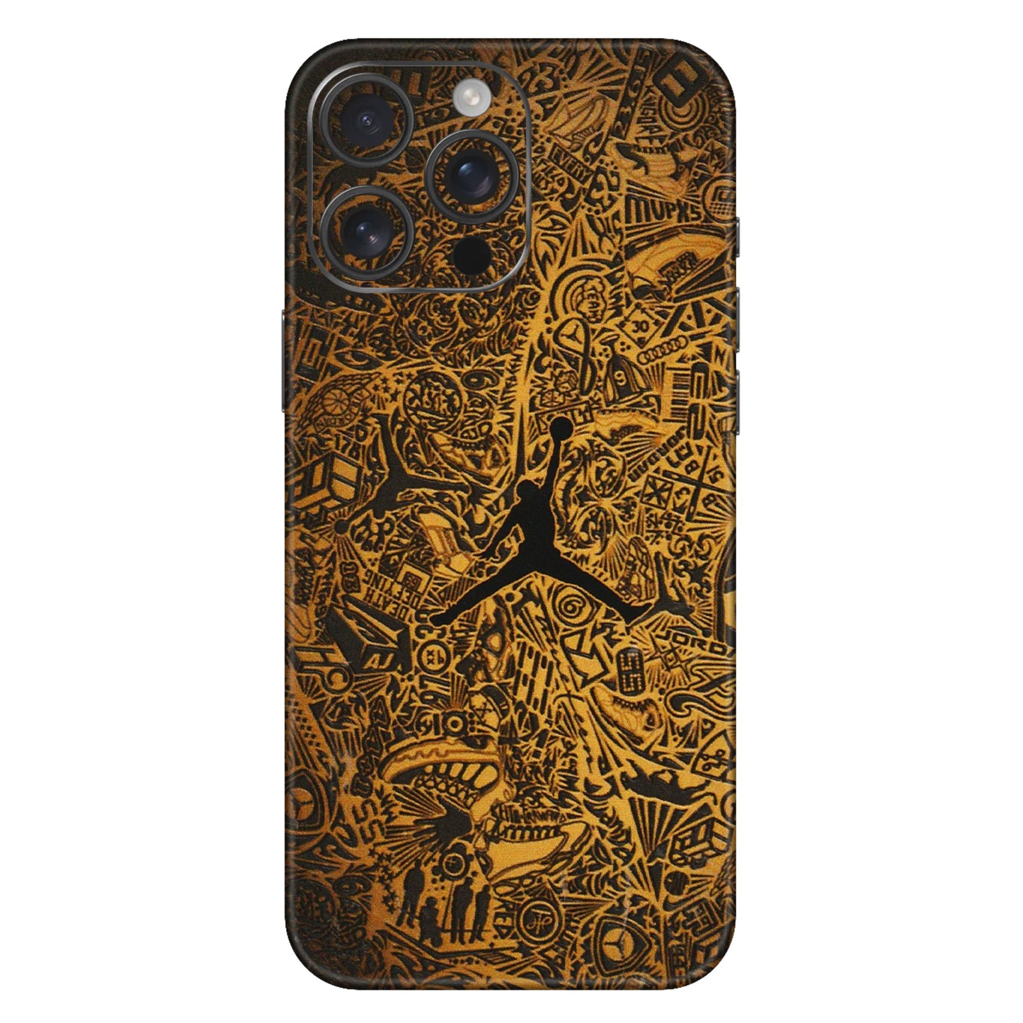 Apple iPhone Skins (All Models) - Premium Gold Basketball Player - 3D Embossed Finish (L-236) iPhone 16 Pro Max