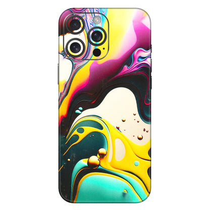Apple iPhone Skins (All Models) - Multicolor Abstract pattern - 3D Embossed Finish (L-254) iPhone 16 Pro Max