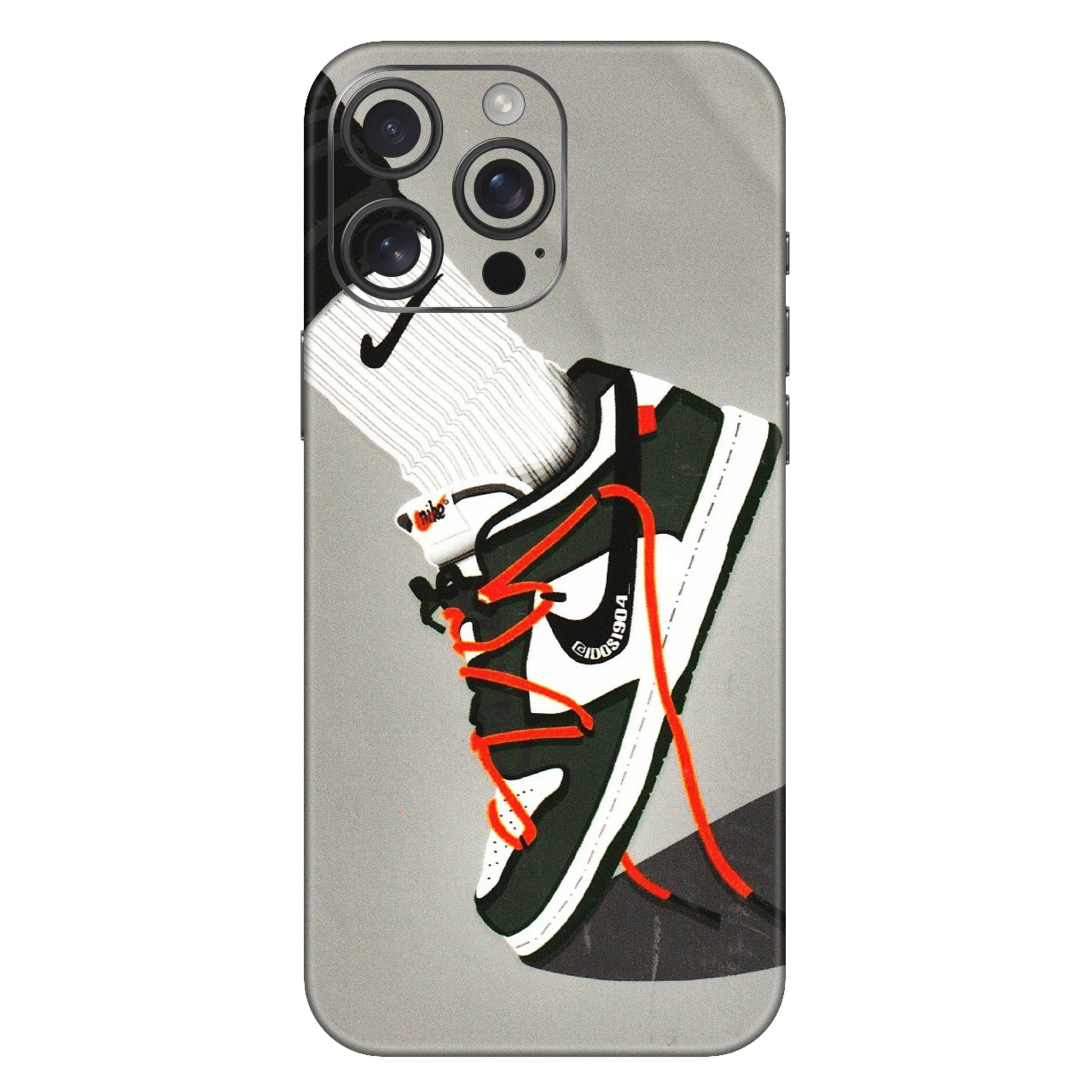 Apple iPhone Skins (All Models) - New Grey Sneaker - 3D Embossed Finish (L-261) iPhone 16 Pro Max