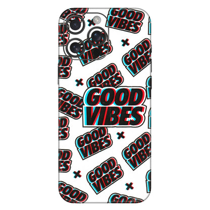 Apple iPhone Skins (All Models) - Good Vibes - 3D Embossed Finish (L-282) iPhone 16 Pro Max