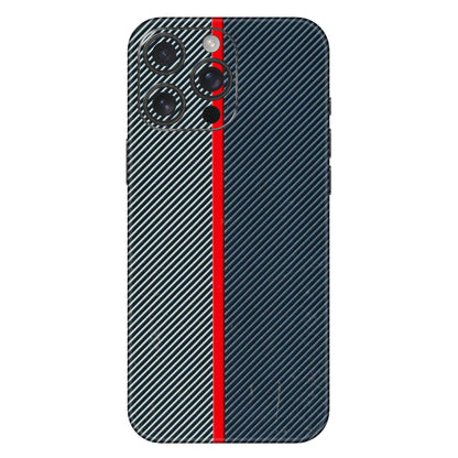 Apple iPhone Skins (All Models) - Blue Sober Lines - 3D Embossed Finish (L-305) iPhone 16 Pro Max