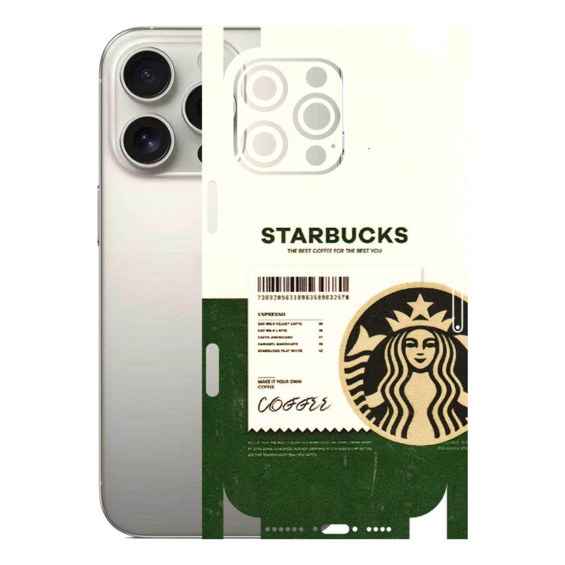 Apple iPhone Skins (All Models) - Starbucks Barcode - 3D Embossed Finish (L-308) iPhone 16 Pro Max