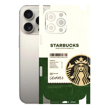 Apple iPhone Skins (All Models) - Starbucks Barcode - 3D Embossed Finish (L-308) iPhone 16 Pro Max