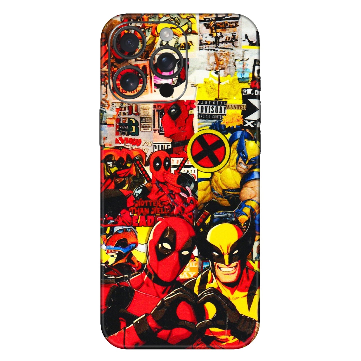 Apple iPhone Skins (All Models) - Spidy Wolverine - 3D Embossed Finish (L-310) iPhone 16 Pro Max