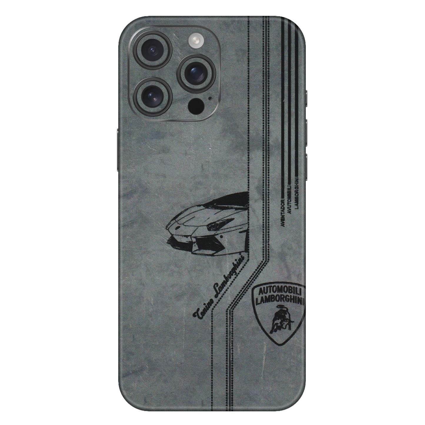 Apple iPhone Skins (All Models) - New Lamborgini Aventador - 3D Embossed Finish (L-321) iPhone 16 Pro Max