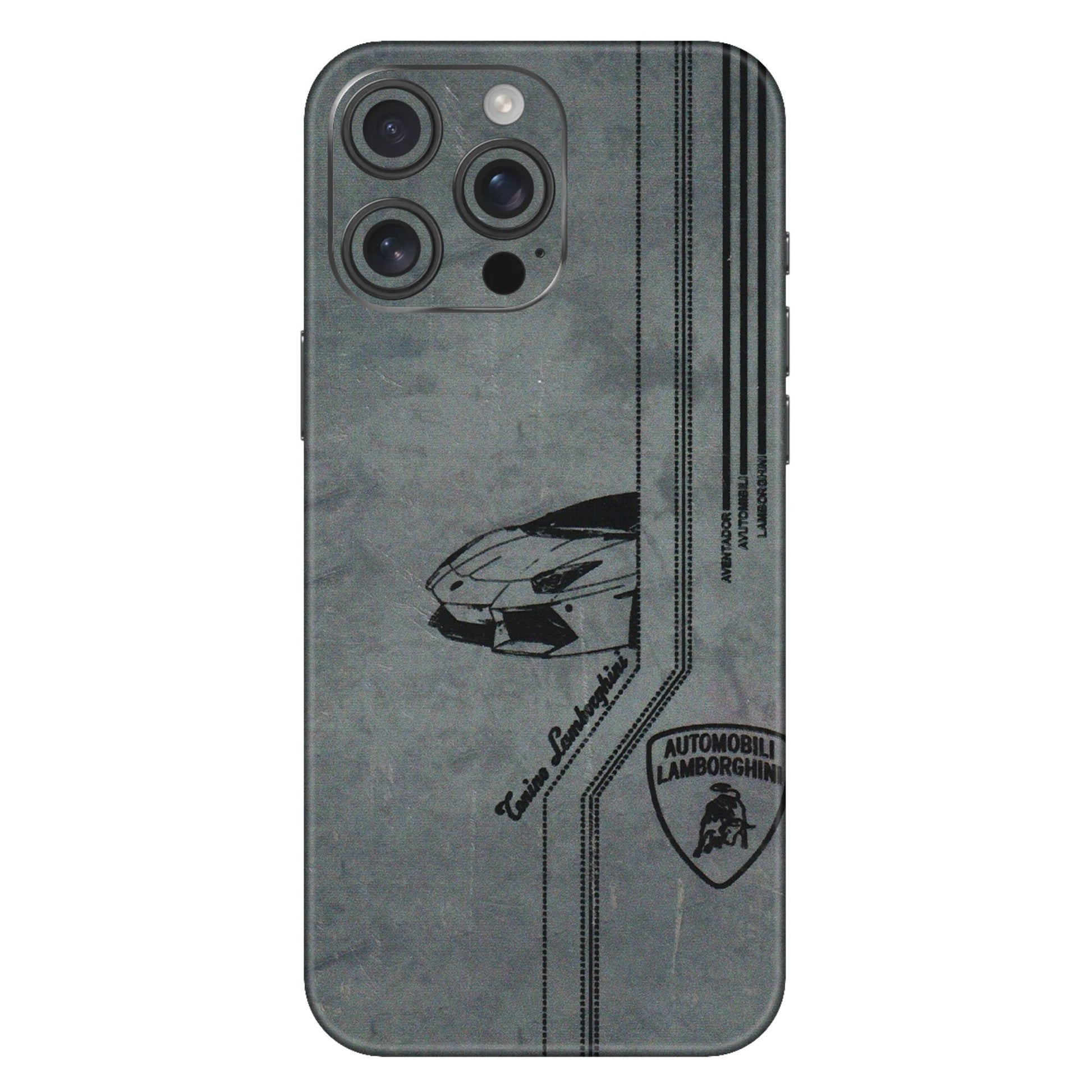 Apple iPhone Skins (All Models) - New Lamborgini Aventador - 3D Embossed Finish (L-321) iPhone 16 Pro Max