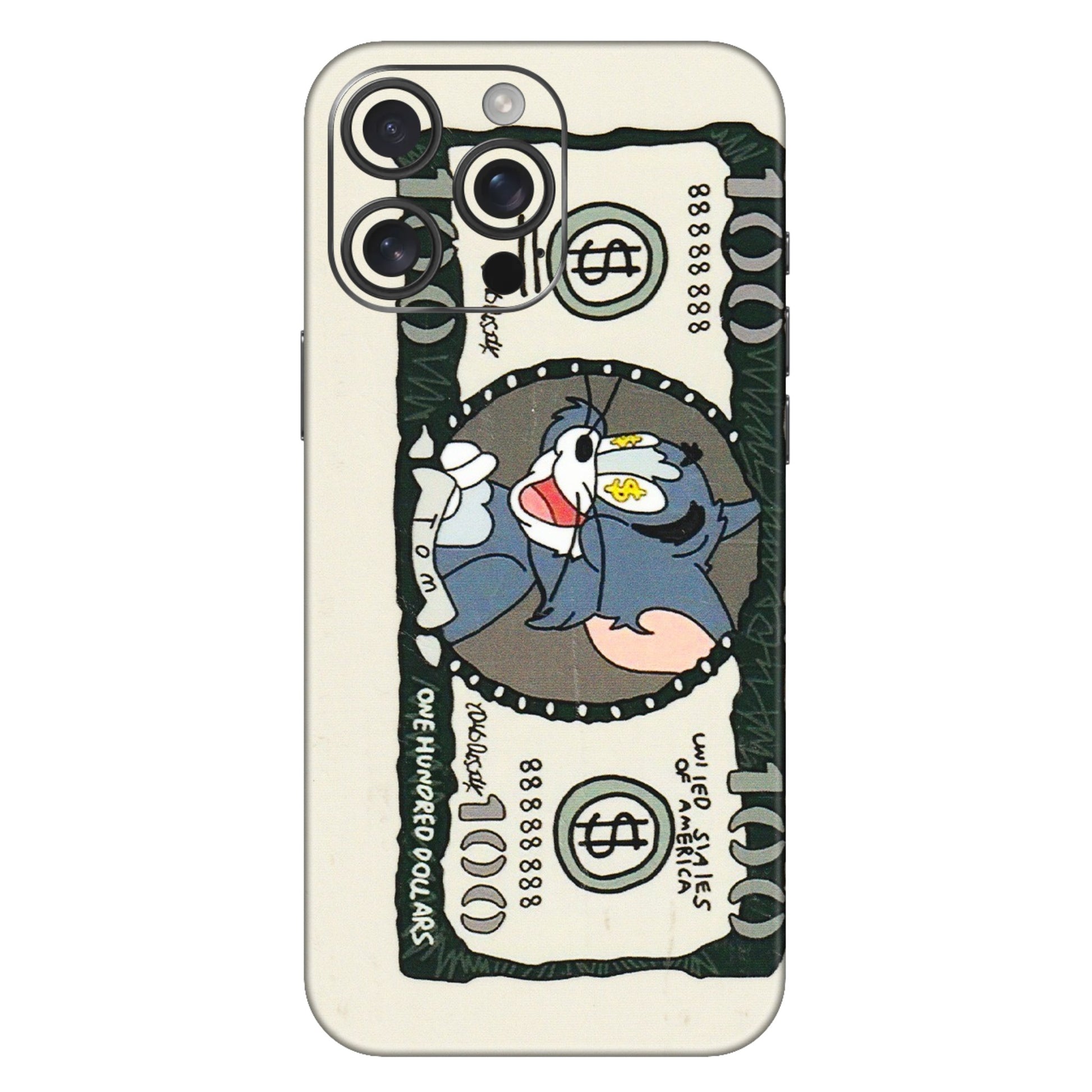 Apple iPhone Skins (All Models) - Tom Hundred Dollar - 3D Embossed Finish (L-324) iPhone 16 Pro Max