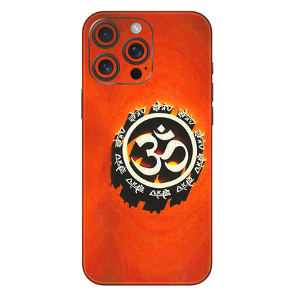 Apple iPhone Skins (All Models) - Aum Shiv Orange - 3D Embossed Finish (L-32) iPhone 16 Pro Max