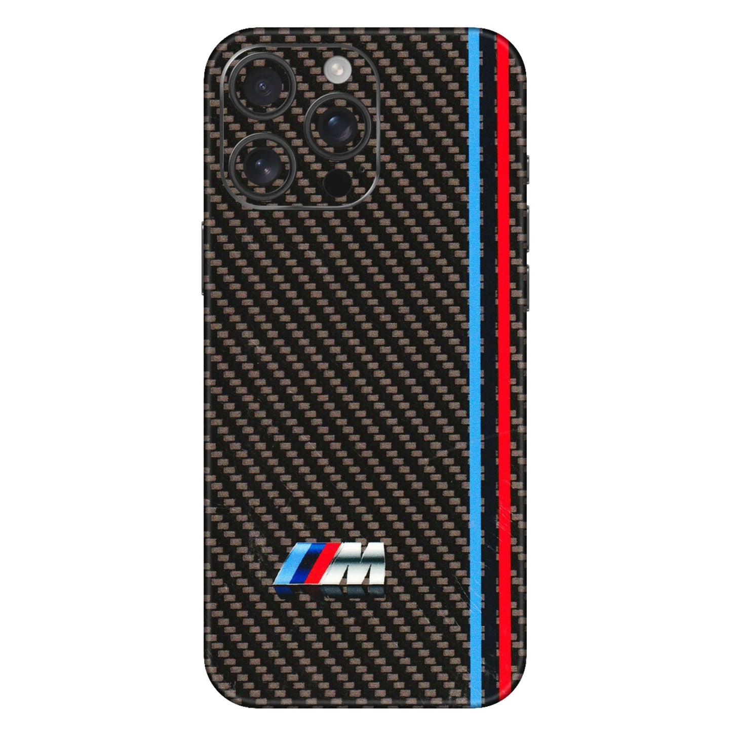 Apple iPhone Skins (All Models) - BM Carbon Fiber Feels - 3D Embossed Finish (L-38) iPhone 16 Pro Max