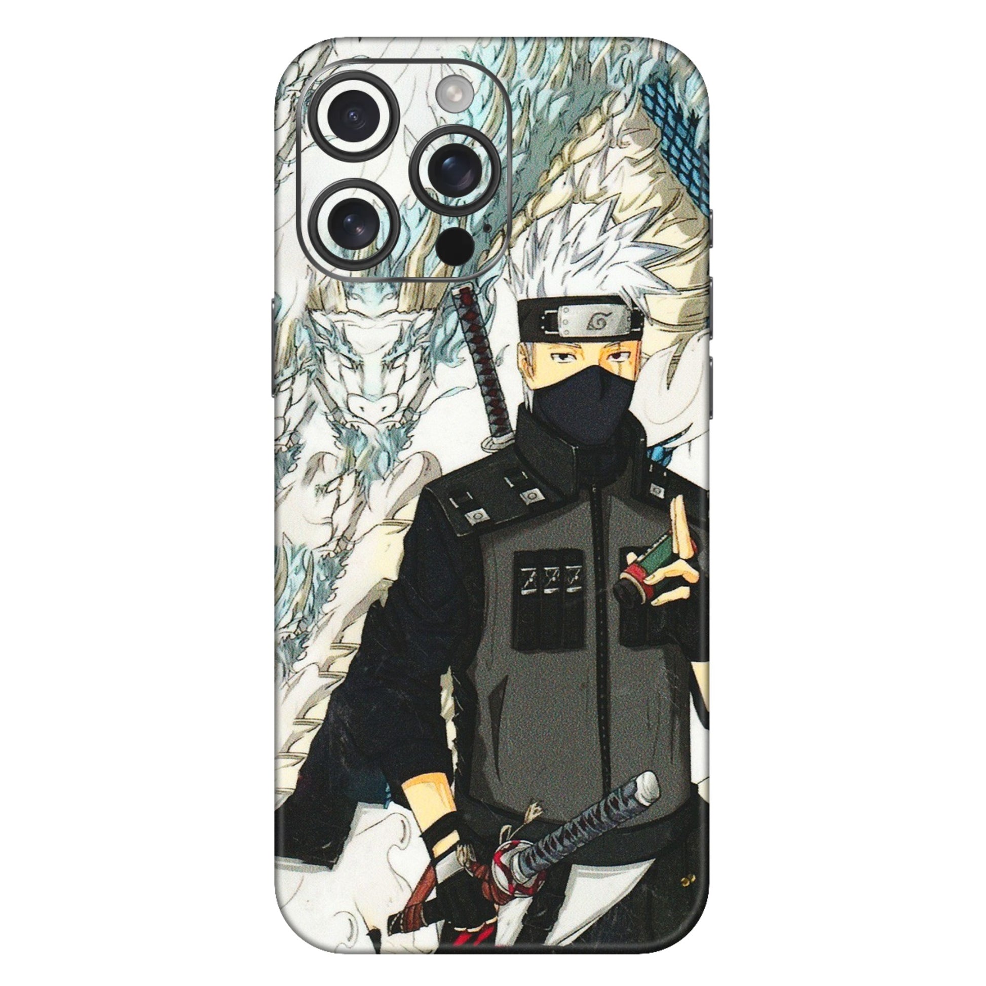 Apple iPhone Skins (All Models) - Kakashi Hatake Naruto Anime - 3D Embossed Finish (L-46) iPhone 16 Pro Max