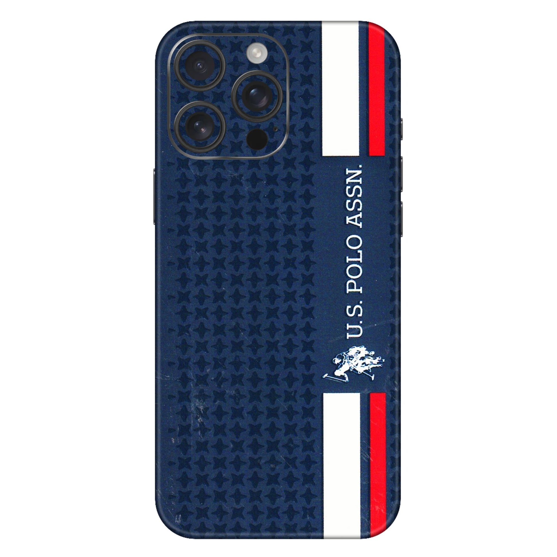 Apple iPhone Skins (All Models) - US POLO Designer Brand - 3D Embossed Finish (L-65) iPhone 16 Pro Max