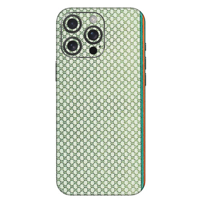 Apple iPhone Skins (All Models) - Gucci Fabric Pattern - 3D Embossed Finish (L-73) iPhone 16 Pro Max