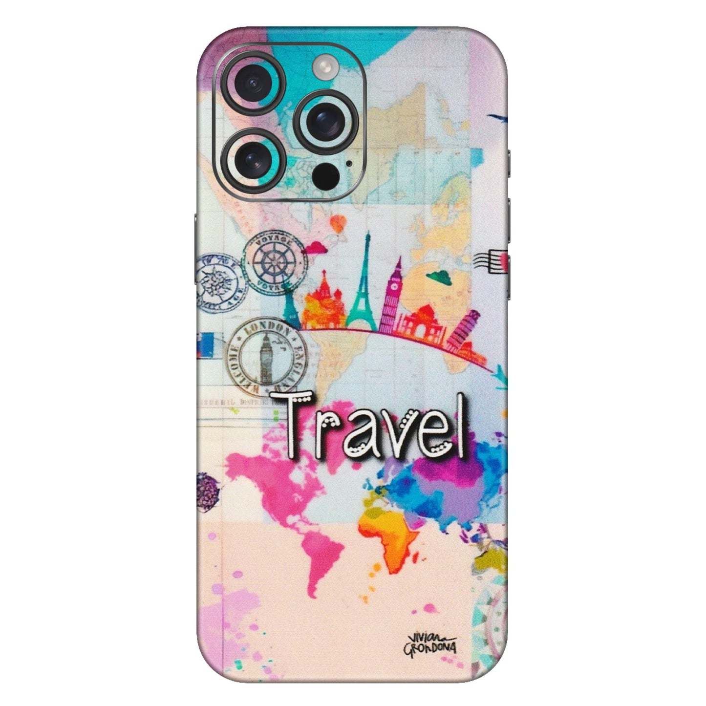 Apple iPhone Skins (All Models) - Travel The Wonders - Matte Finish (M-108) iPhone 16 Pro Max