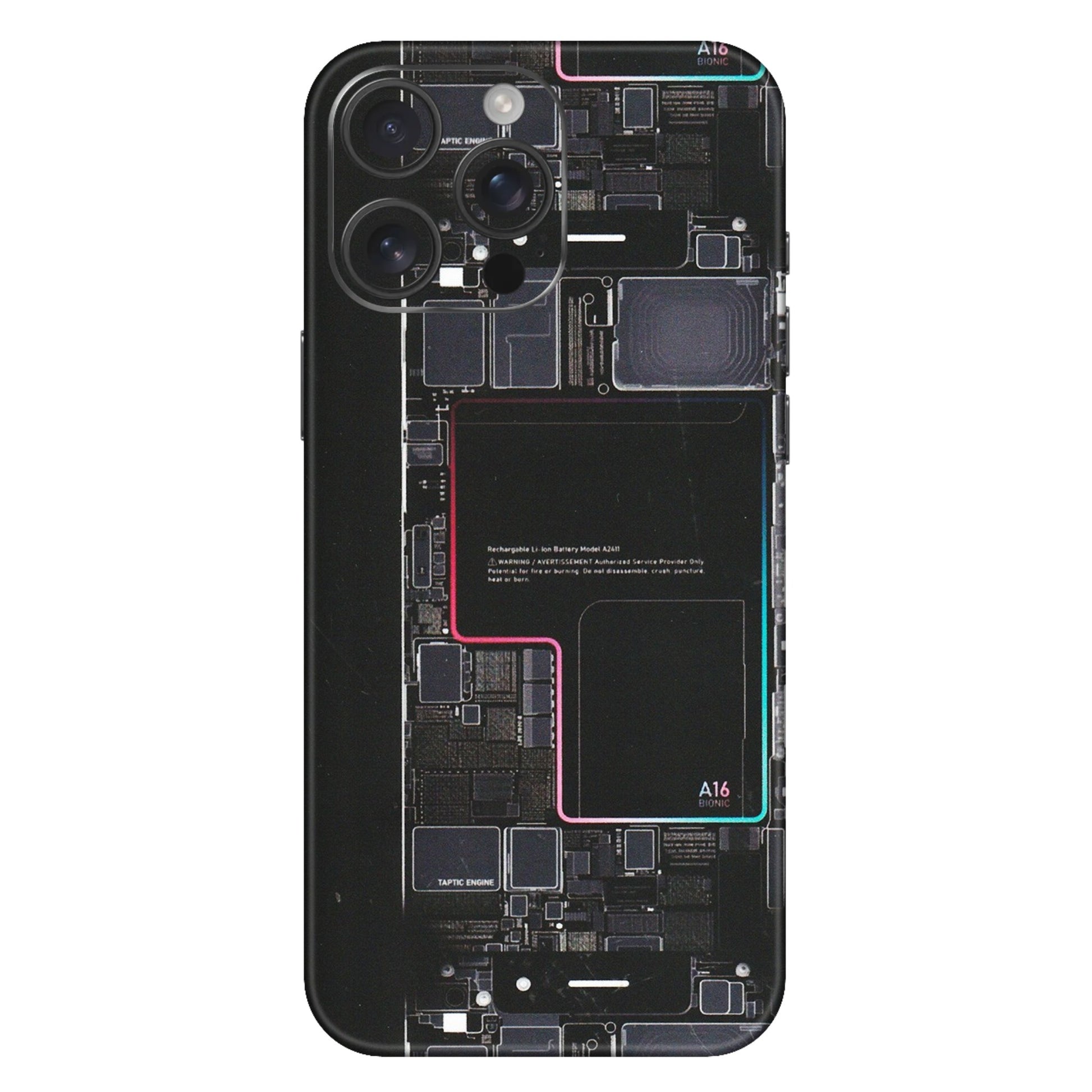 Apple iPhone Skins (All Models) - Motherboard Circuit Layout - Matte Finish (M-117) iPhone 16 Pro Max