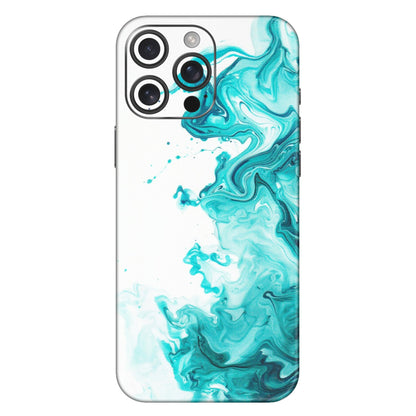 Apple iPhone Skins (All Models) - Sky Blue Abstract Colour - Matte Finish (M-146) iPhone 16 Pro Max