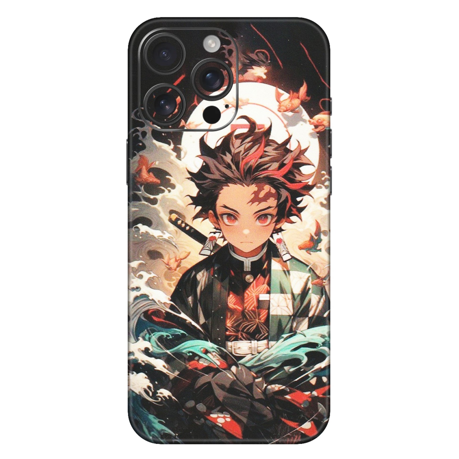 Apple iPhone Skins (All Models) - Tanjiro Demon Slayer Anime - Matte Finish (M-158) iPhone 16 Pro Max