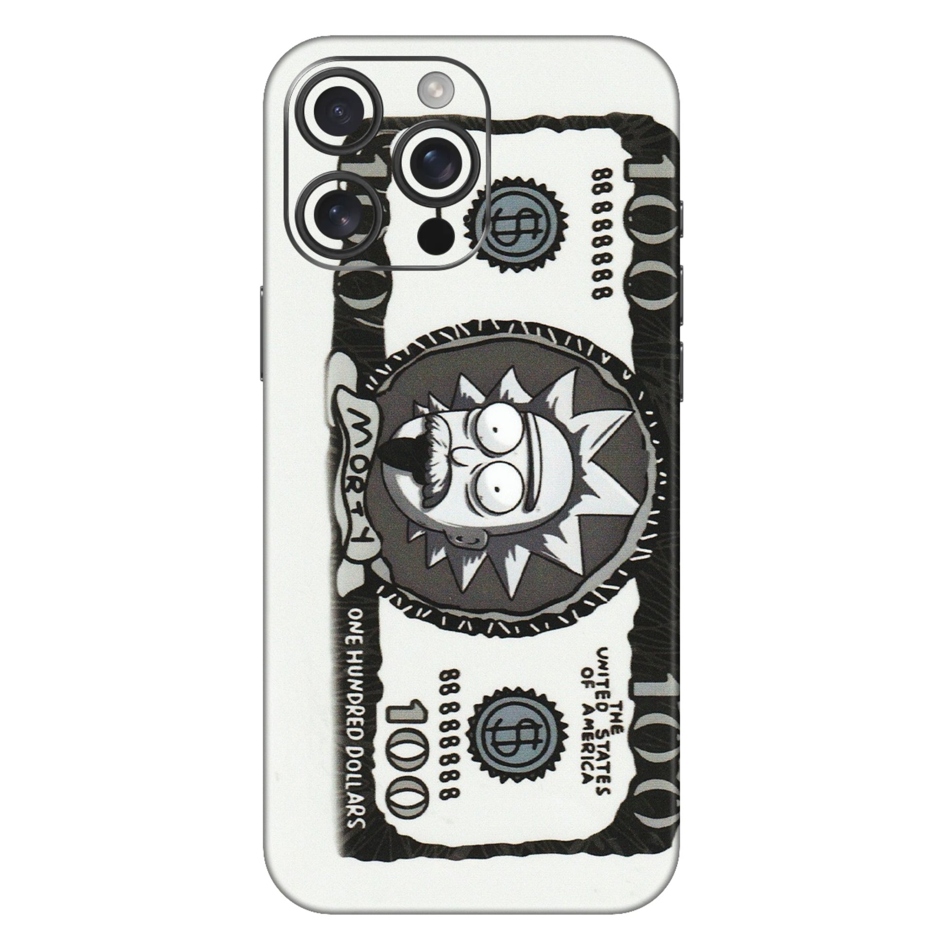 Apple iPhone Skins (All Models) - Rick And Morty Hundred Dollar Anime - Matte Finish (M-161) iPhone 16 Pro Max