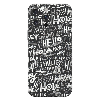 Apple iPhone Skins (All Models) - Hi Hello Doodles - Matte Finish (M-25) iPhone 16 Pro Max