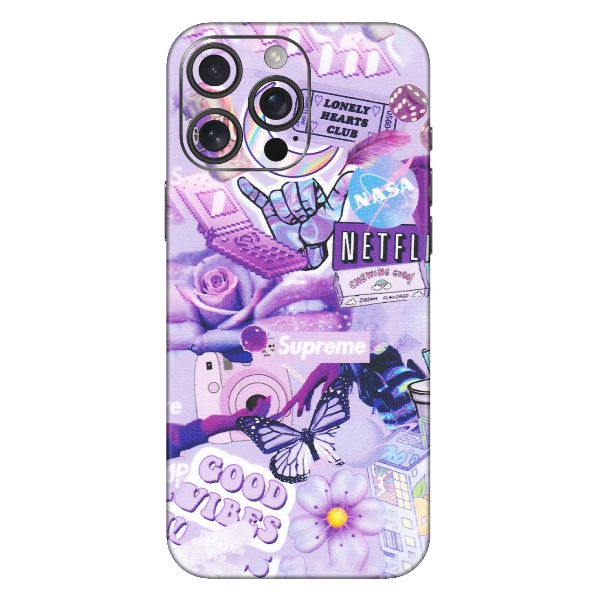 Apple iPhone Skins (All Models) - Supreme Purple Magic - Matte Finish (M-88) iPhone 16 Pro Max