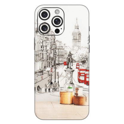 Apple iPhone Skins (All Models) - London Street - Transparent Finish (T-02) iPhone 16 Pro Max