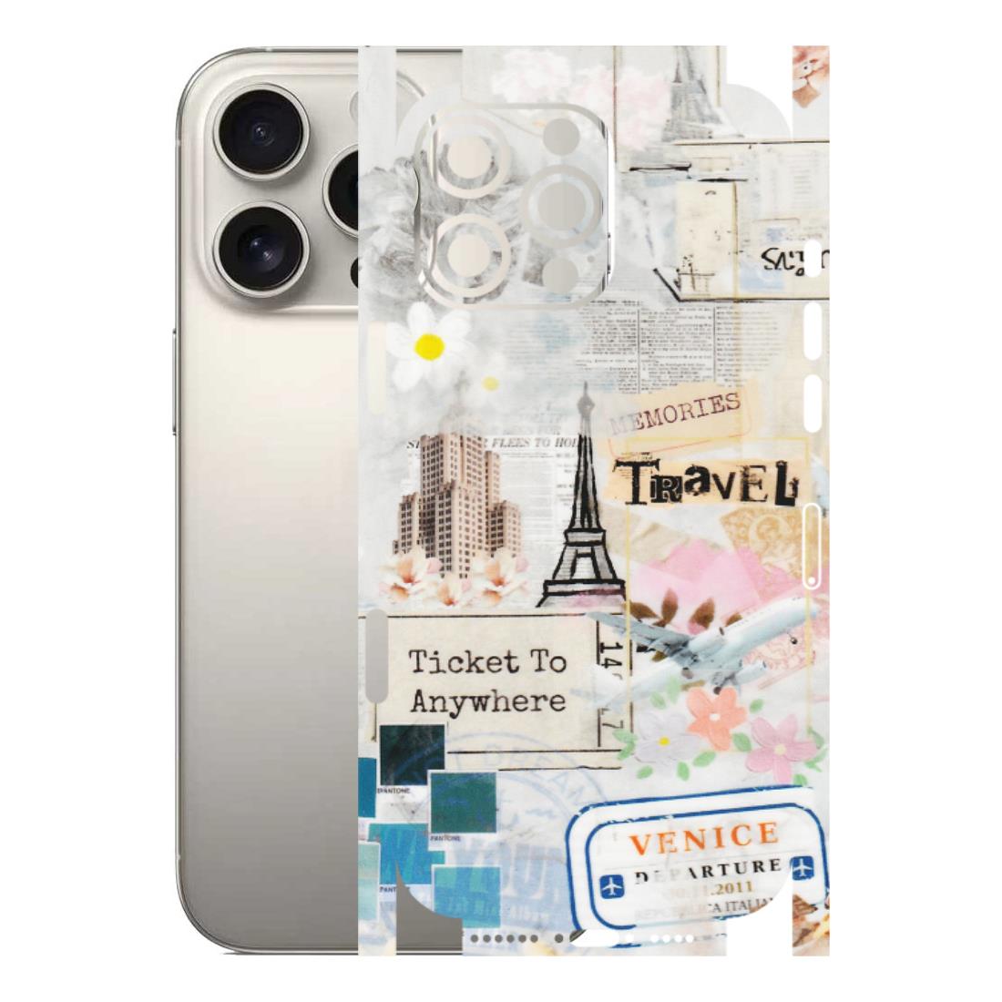 Apple iPhone Skins (All Models) - Travel Memories - Transparent Finish (T-09) iPhone 16 Pro Max