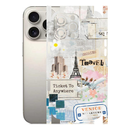 Apple iPhone Skins (All Models) - Travel Memories - Transparent Finish (T-09) iPhone 16 Pro Max