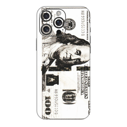 Apple iPhone Skins (All Models) - 100 Dollar Currency - Transparent Finish (T-01) iPhone 16 pro