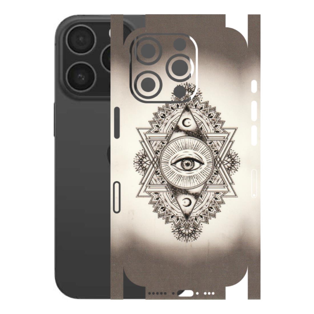 Apple iPhone Skins (All Models) - Illuminati Great Eye - Transparent Finish (T-14) iPhone 16 pro