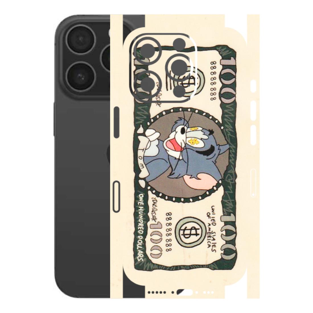 Apple iPhone Skins (All Models) - One Hundred Dollar Tom - Transparent Finish (T-16) iPhone 16 pro