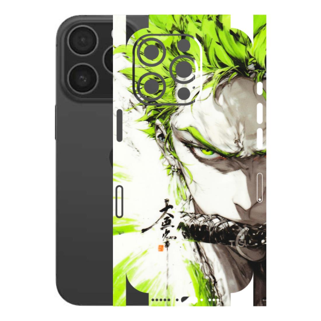 Apple iPhone Skins (All Models) - Roro Taku Anime - Transparent Finish (T-18) iPhone 16 pro