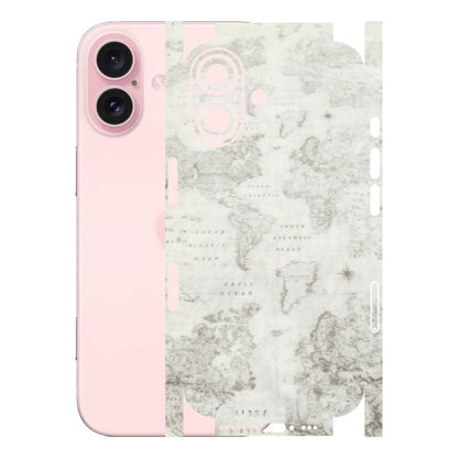 Apple iPhone Skins (All Models) - World Travel Map - Transparent Finish (T-04) iPhone 16
