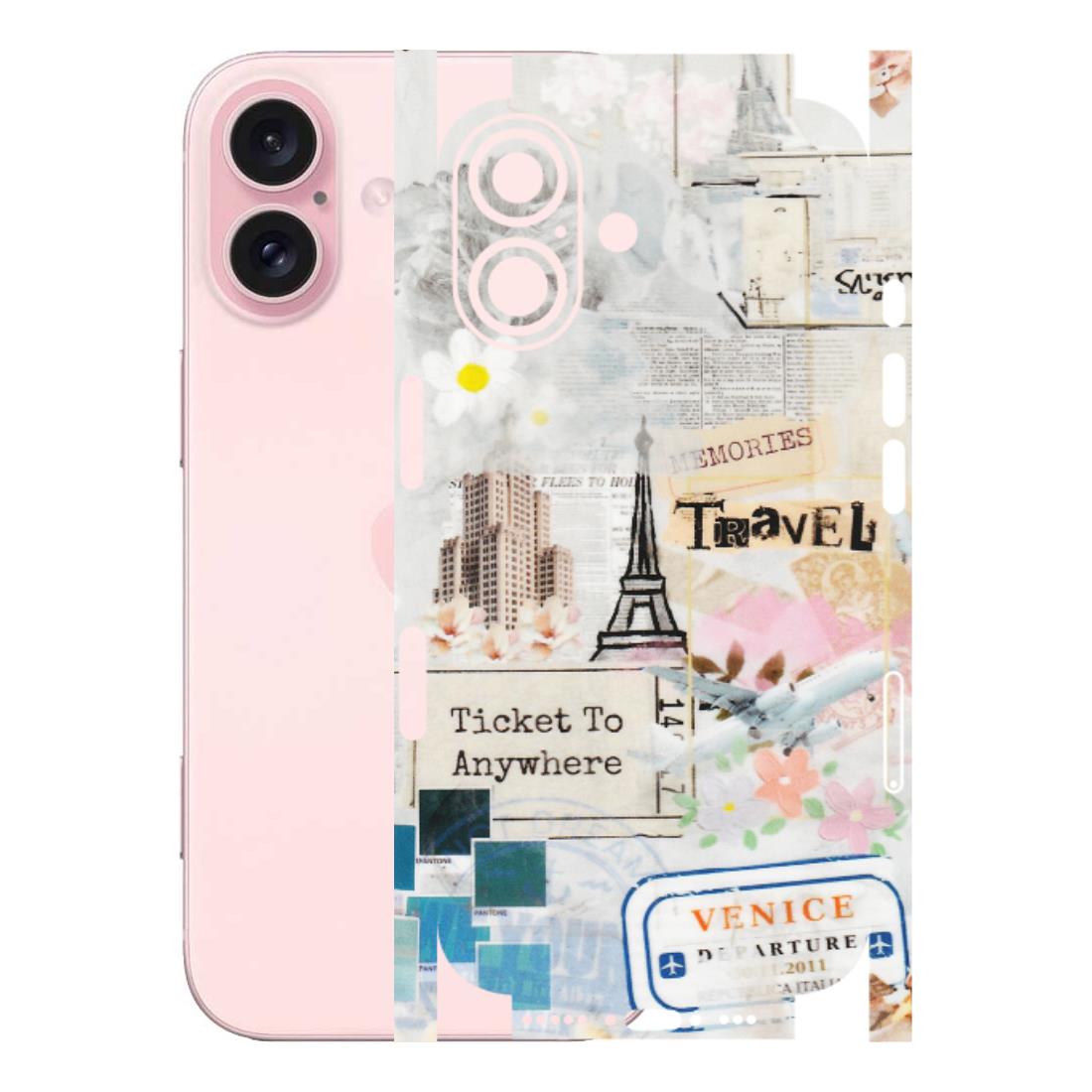 Apple iPhone Skins (All Models) - Travel Memories - Transparent Finish (T-09) iPhone 16