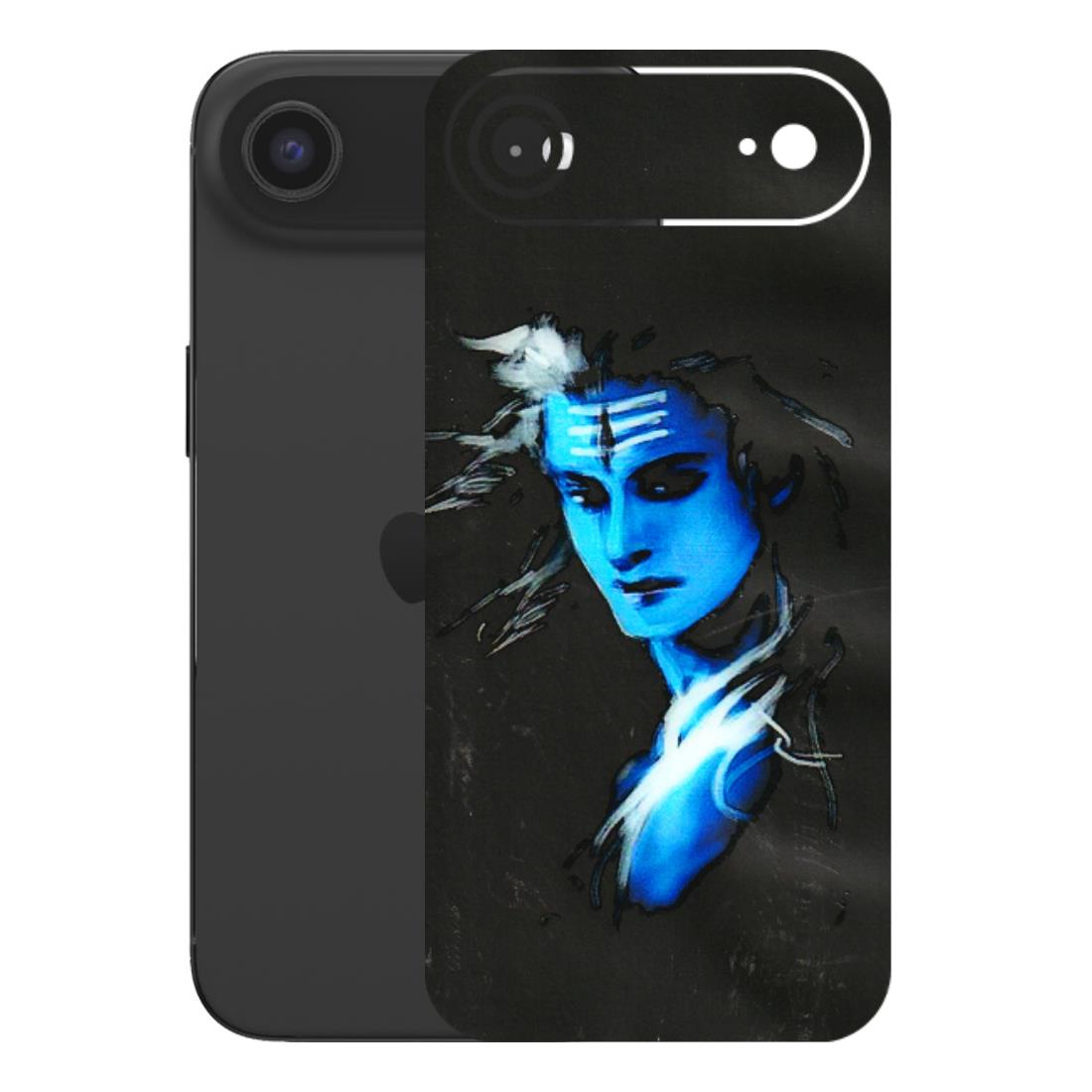Apple iPhone Skins (All Models) - Har Har Mahadev Blue/Black - 3D Embossed Finish (L-185) iPhone 17 Air
