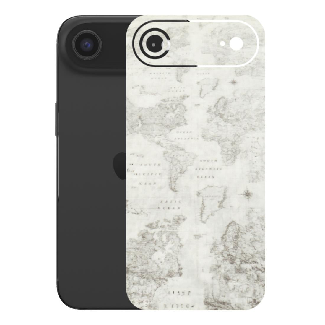 Apple iPhone Skins (All Models) - World Travel Map - Transparent Finish (T-04) iPhone 17 Air