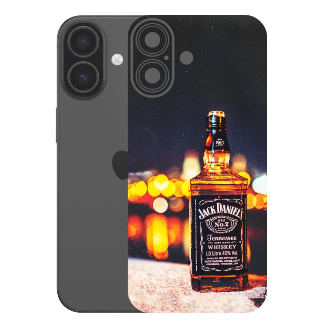 Apple iPhone Skins (All Models) - JD Whiskey Bottle - 3D Embossed Finish (L-20) iPhone 17