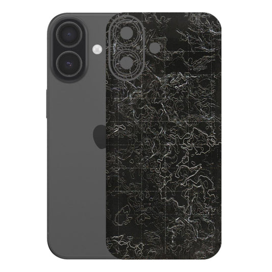 Apple iPhone Skins (All Models) - Black map Texture - 3D Embossed Finish (L-201) iPhone 17