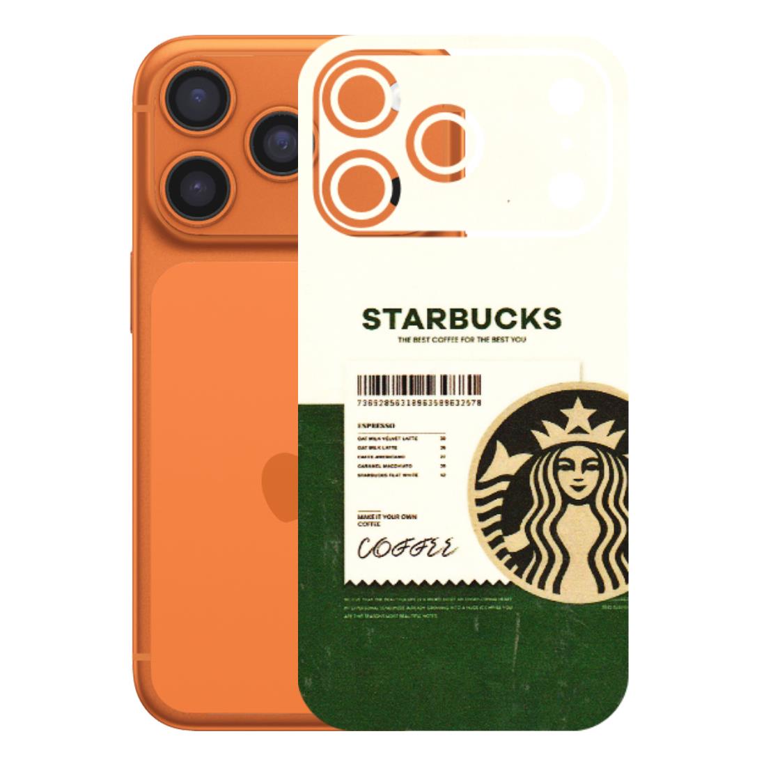Apple iPhone Skins (All Models) - Starbucks Barcode - 3D Embossed Finish (L-308) iPhone 17 Pro