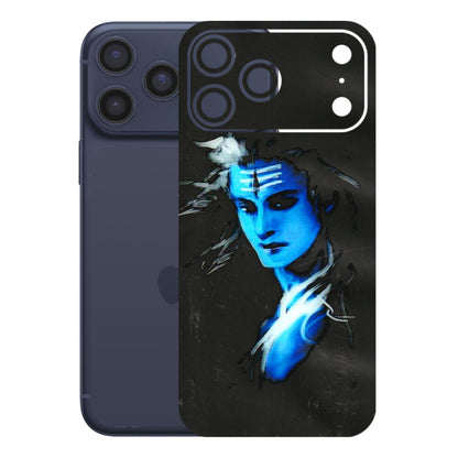 Apple iPhone Skins (All Models) - Har Har Mahadev Blue/Black - 3D Embossed Finish (L-185) iPhone 17 Pro Max