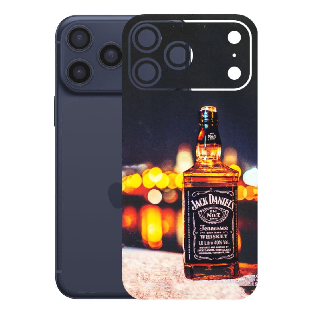 Apple iPhone Skins (All Models) - JD Whiskey Bottle - 3D Embossed Finish (L-20) iPhone 17 Pro Max