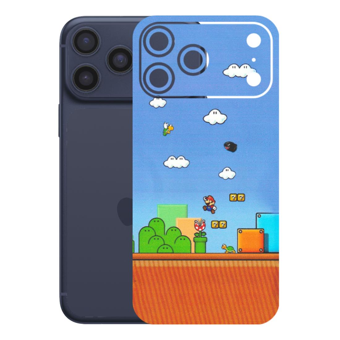 Apple iPhone Skins (All Models) - Mario Game Scene - Matte Finish (M-24) iPhone 17 Pro Max