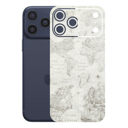 Apple iPhone Skins (All Models) - World Travel Map - Transparent Finish (T-04) iPhone 17 Pro Max