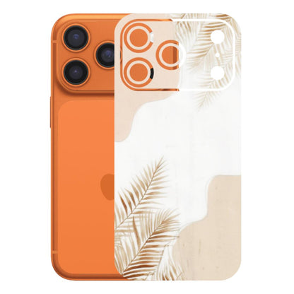 Apple iPhone Skins (All Models) - Gold Petals Abstract - Transparent Finish (T-08) iPhone 17 Pro
