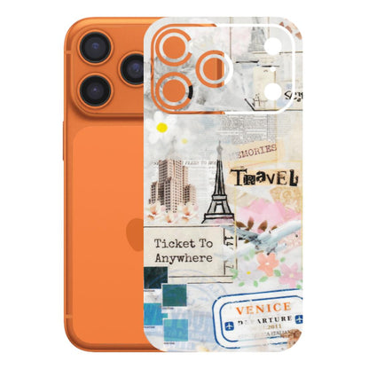 Apple iPhone Skins (All Models) - Travel Memories - Transparent Finish (T-09) iPhone 17 Pro