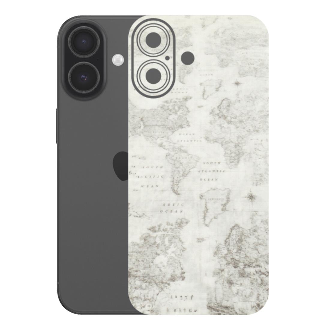 Apple iPhone Skins (All Models) - World Travel Map - Transparent Finish (T-04) iPhone 17