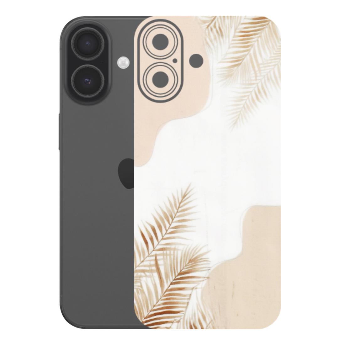 Apple iPhone Skins (All Models) - Gold Petals Abstract - Transparent Finish (T-08) iPhone 17
