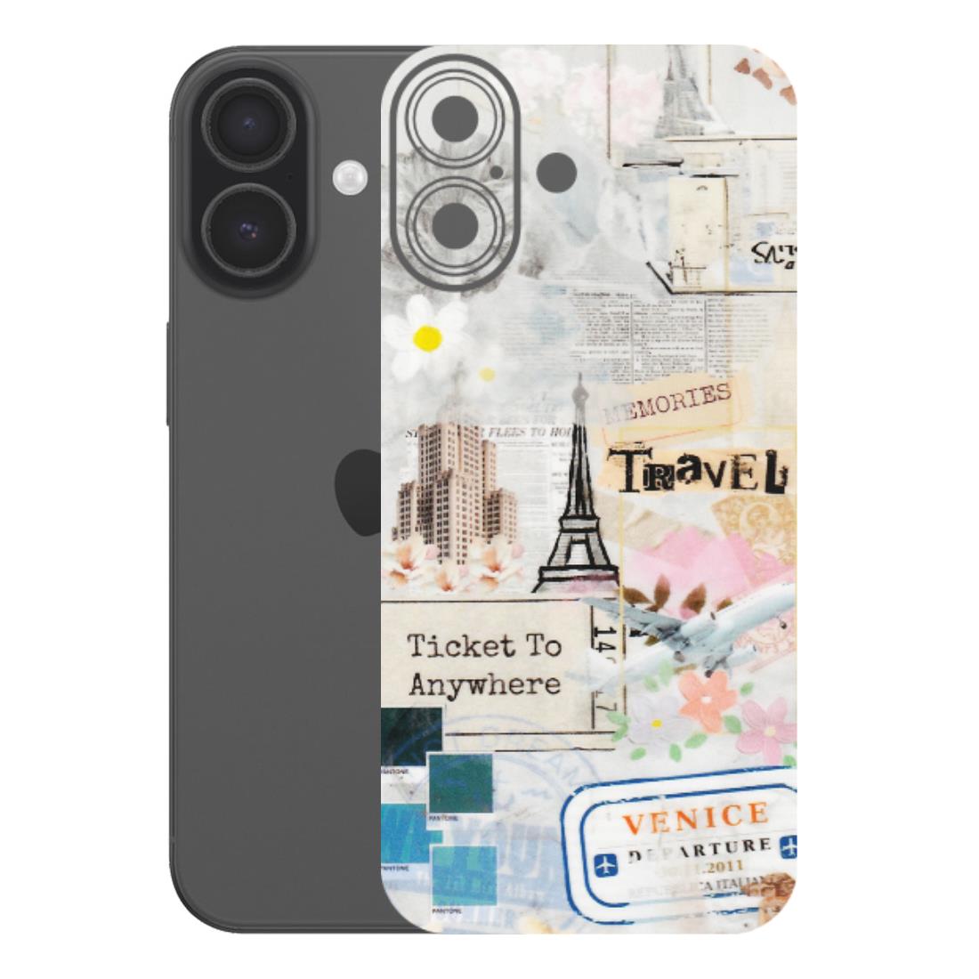Apple iPhone Skins (All Models) - Travel Memories - Transparent Finish (T-09) iPhone 17