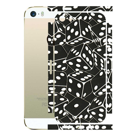 Apple iPhone Skins (All Models) - Big Black Dices - 3D Embossed Finish (L-106) iPhone 5S