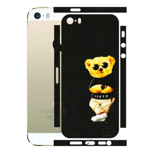 Apple iPhone Skins (All Models) - Classy Teddy Bear - 3D Embossed Finish (L-116) iPhone 5S